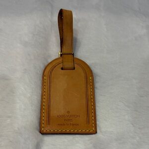 Louis Vuitton Brown Leather Luggage Tag
